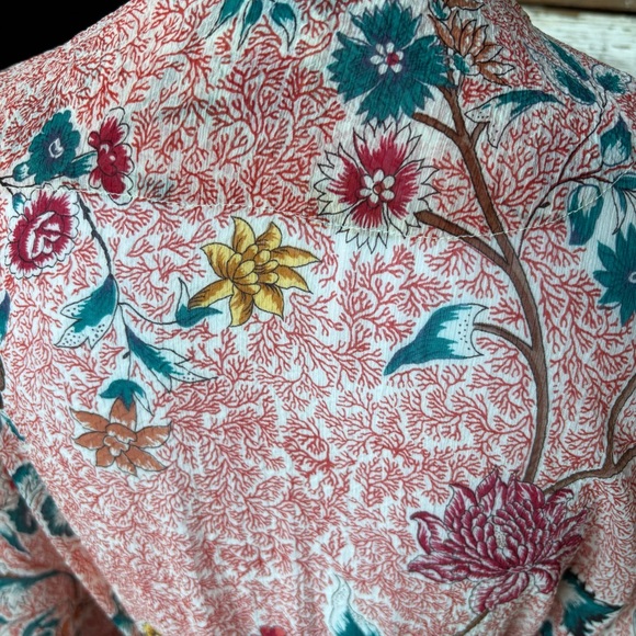 Maeve Floral Long Sleeve Kimono/Wrap Dress Size XL - Picture 6 of 6